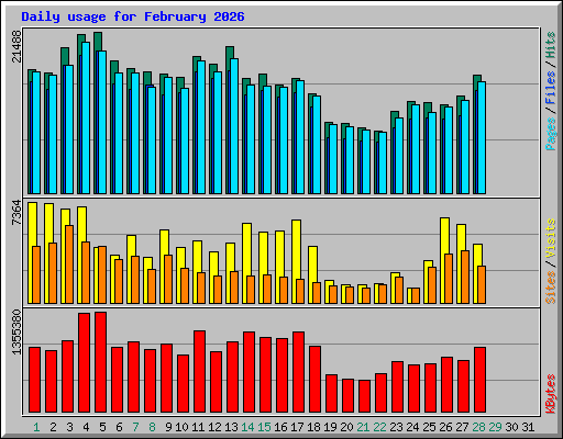Daily usage for February 2026
