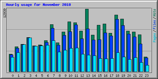Hourly usage for November 2010