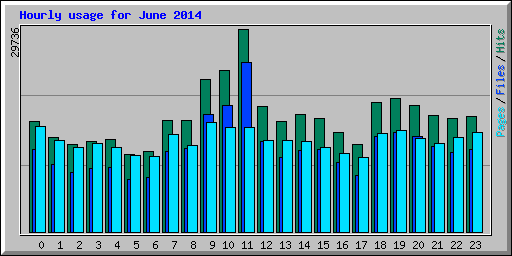 Hourly usage for June 2014