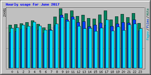 Hourly usage for June 2017