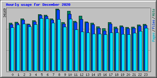 Hourly usage for December 2020