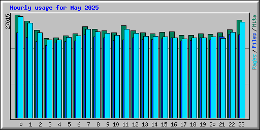 Hourly usage for May 2025