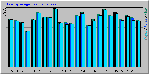 Hourly usage for June 2025