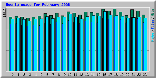 Hourly usage for February 2026