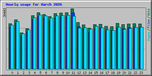 Hourly usage for March 2026