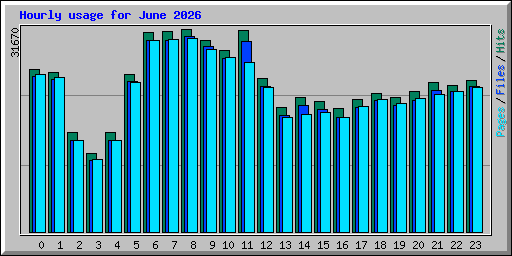 Hourly usage for June 2026